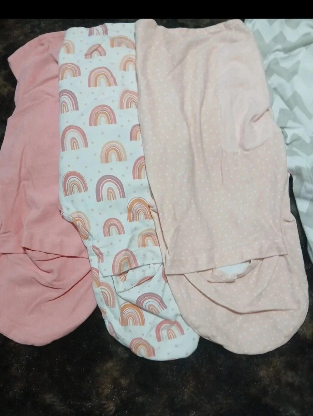 SwaddleMe 4-Pack Infant Swaddles - Pink, Peach Rainbow & Gray Chevron